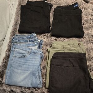 Old Navy/Sonoma Women's Jeans - Dark Gray, Light Blue, Olive